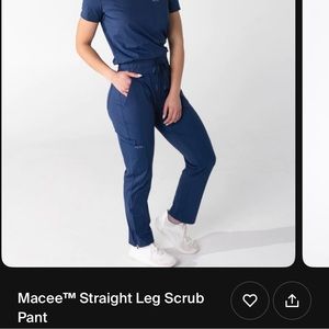 Alta scrub pants, straight leg, Macee, navy, size M, short length, EUC